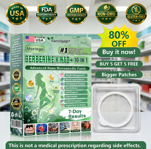 🧑‍⚕️🩺 Moringa · Berberine × NAD+ 𝟏𝟎-𝐢𝐧-𝟏 𝐀𝐝𝐯𝐚𝐧𝐜𝐞𝐝 𝐍𝐚𝐧𝐨 𝐌𝐢𝐜𝐫𝐨𝐧𝐞𝐞𝐝𝐥𝐞 𝐏𝐚𝐭𝐜𝐡 — 𝐎𝐧𝐜𝐞 𝐃𝐚𝐢𝐥𝐲, 𝐕𝐢𝐬𝐢𝐛𝐥𝐞 𝐑𝐞𝐬𝐮𝐥𝐭𝐬 𝐢𝐧 𝟕 𝐃𝐚𝐲𝐬
